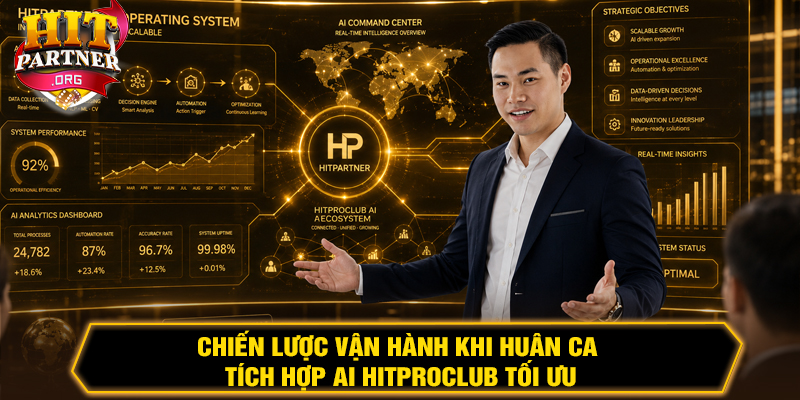 Chiến lược vận hành khi Huân Ca tích hợp AI Hitproclub tối ưu