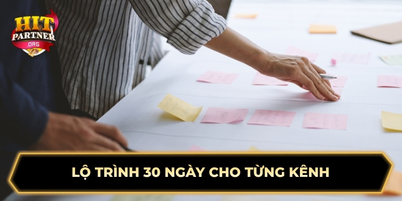 Lộ trình 30 ngày cho từng kênh 